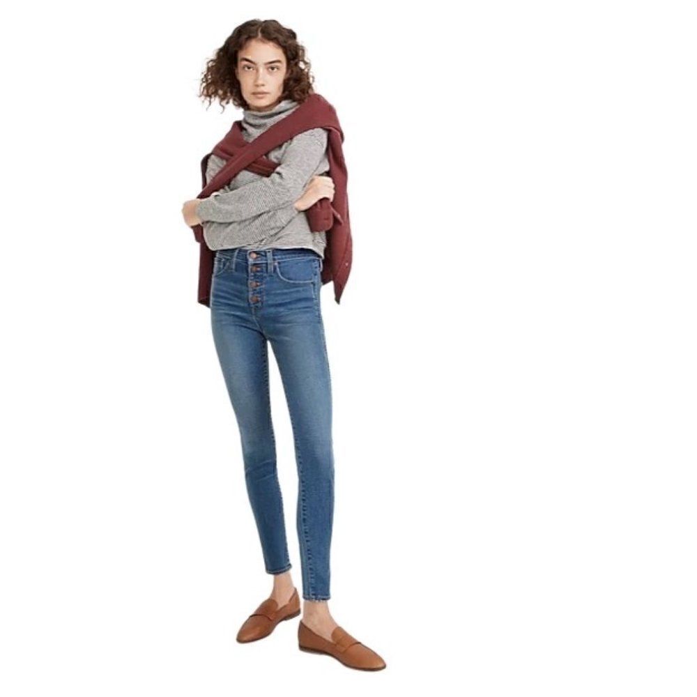 Madewell 10" High-Rise Skinny Jeans in Dewitt 30 NWT
